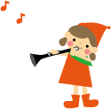 クラリネットを吹く人